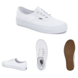 Vans ‘Authentic’ White Studded Slip-On Sneaker 5.5 Men’’s 7 Women’s